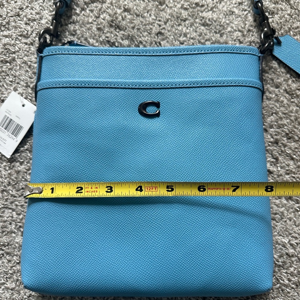 Coach Sky Blue Leather Crossbody Bag - Picture 4 of 15